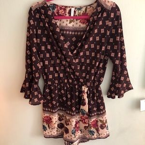 Floral Pattern Romper